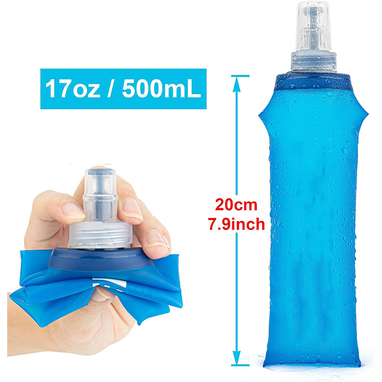 Customize Logo Energy Drink Storage Water Bag TPU Silicon Bite Valve Soft Bottle For Running Games