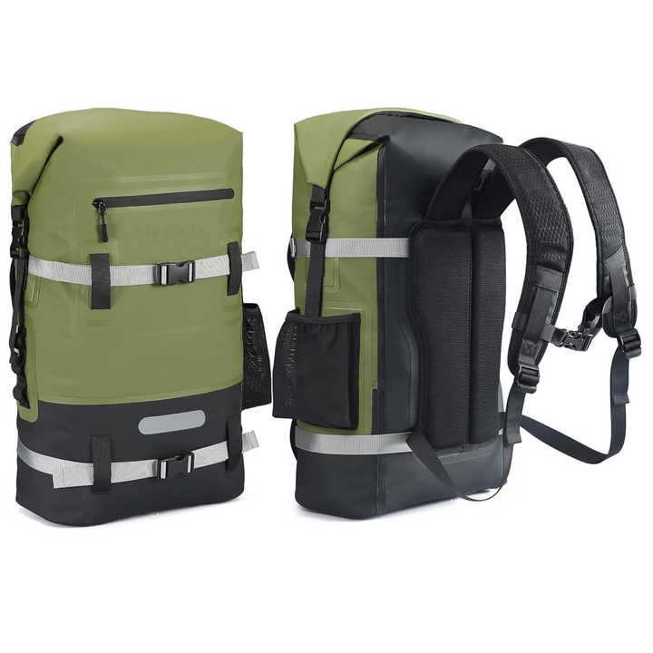 Customizable Color Large Capacity 500D PVC Army Green Color Dry Backpack For Fishing 