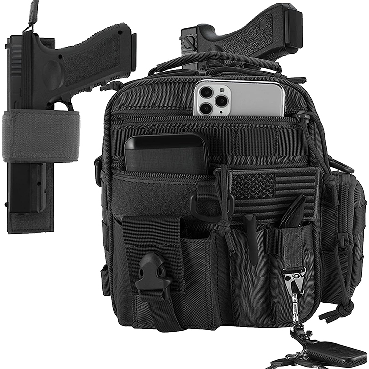 Custom Tactical Backpack Tactical Handgun Shoulder Strap Messenger Bag For Man Hunting Shooting 