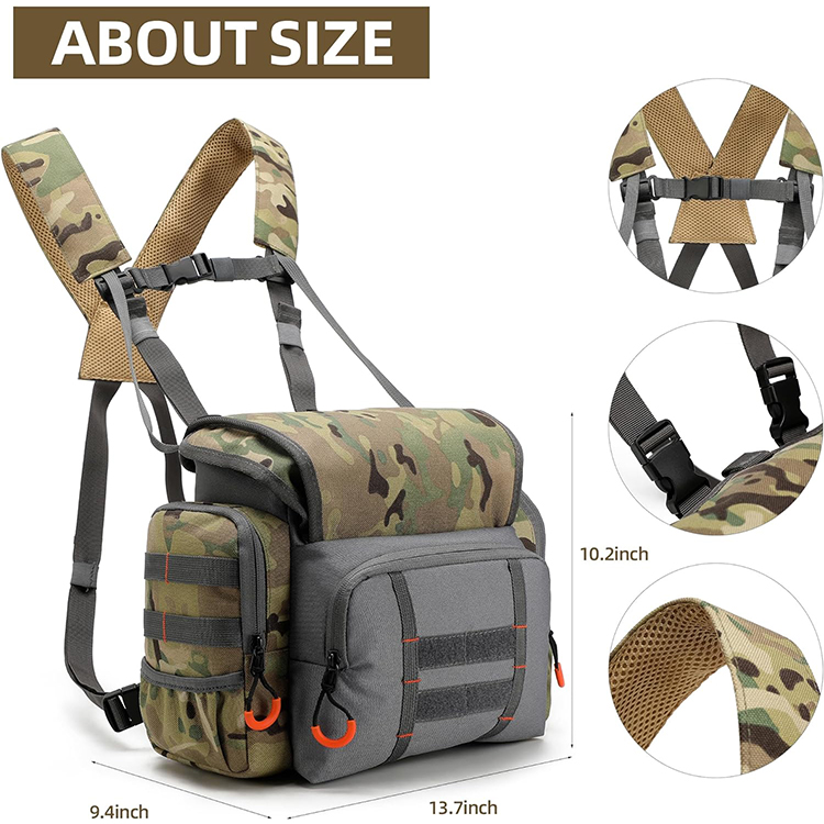 Tactical Backpack Supplier Bino Pack Camouflage Color Tactical Binocular Case For Hunting 