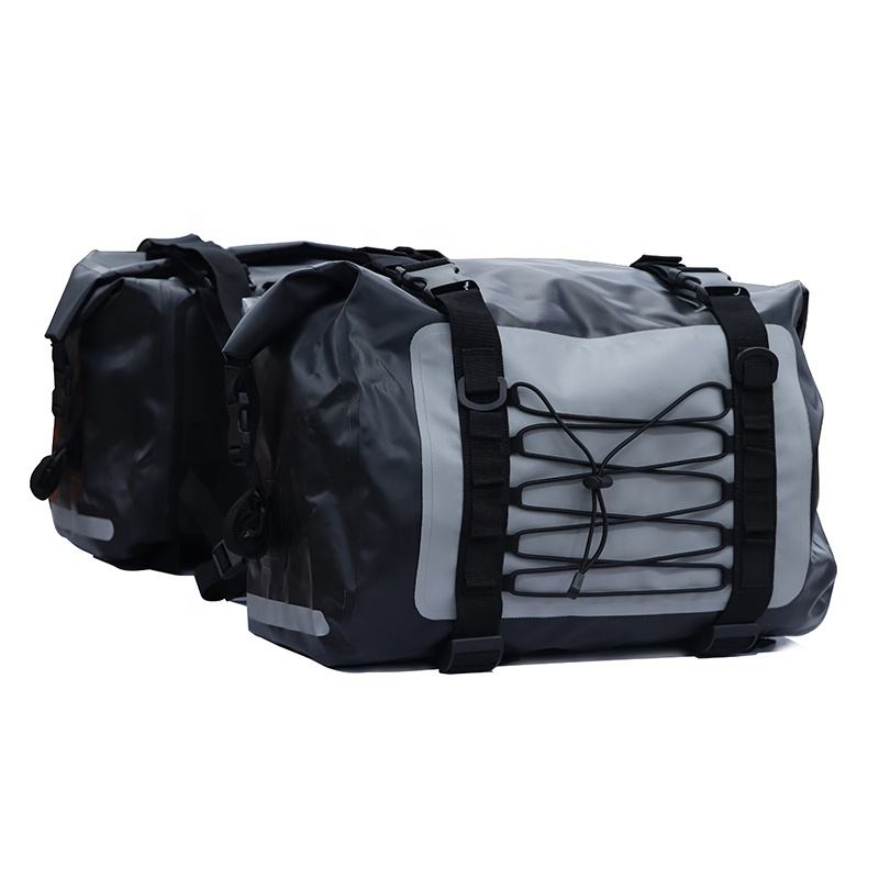 Outdoor Motorbike Travel 500D PVC Material Reflective Printing Motorcycle Soft Luggage 