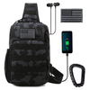 Wholesale Tactical Bag Manufacturer Waterproof Tactical Shouler Bag USB Sling Pack For Man 