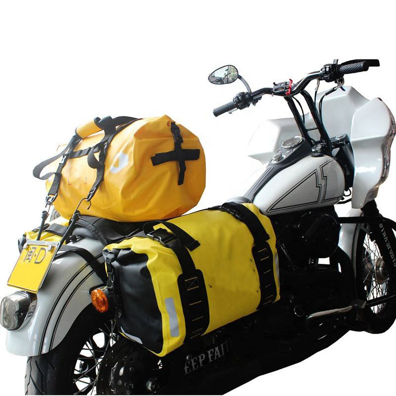 Customze Dry Duffel Bag 100% Waterproof Roll Top Closed Motorcycle Saddlebags 