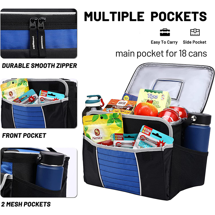 Lunch Box Cooler Large Capacity 20L Insulated Inside Ince Pack Lunch Cooler Bag 
