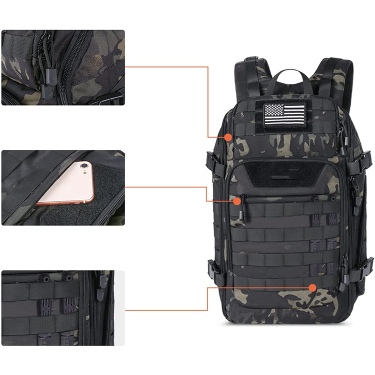 Laptop Backpack Waterproof Rucksack Camouflage PVC Military Tactical Backpack For Men