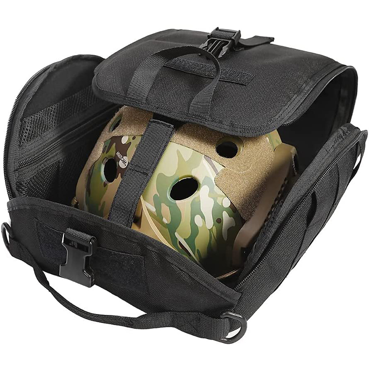 Tactical Bag Supplier GEAR Tactical MOLLE Clamshell Helmet Bag Padded and Fleece Lined Storage Case