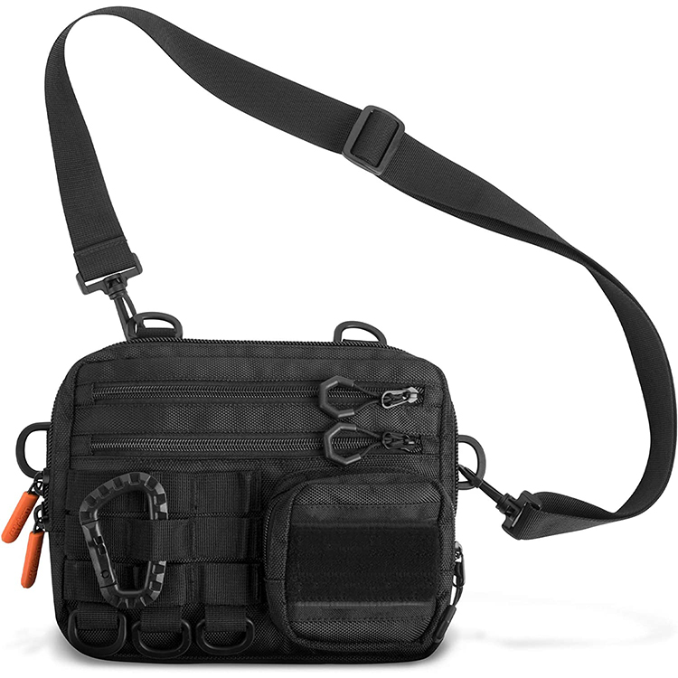 Tactical Sling Bag Factory Woven Label EDC Pouch Multiply Small Tactical Messenger Bag For Men 