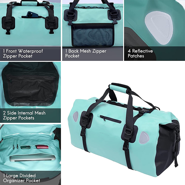 Dry Bag Manufacturer Factory 500D PVC Roll Top Closed 30L Soft Motorcycle Side Bags