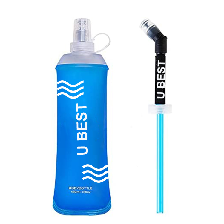 Best Trust Custom Flask Recycle TPU Reusable Water Flask Bottle With Drink Tube